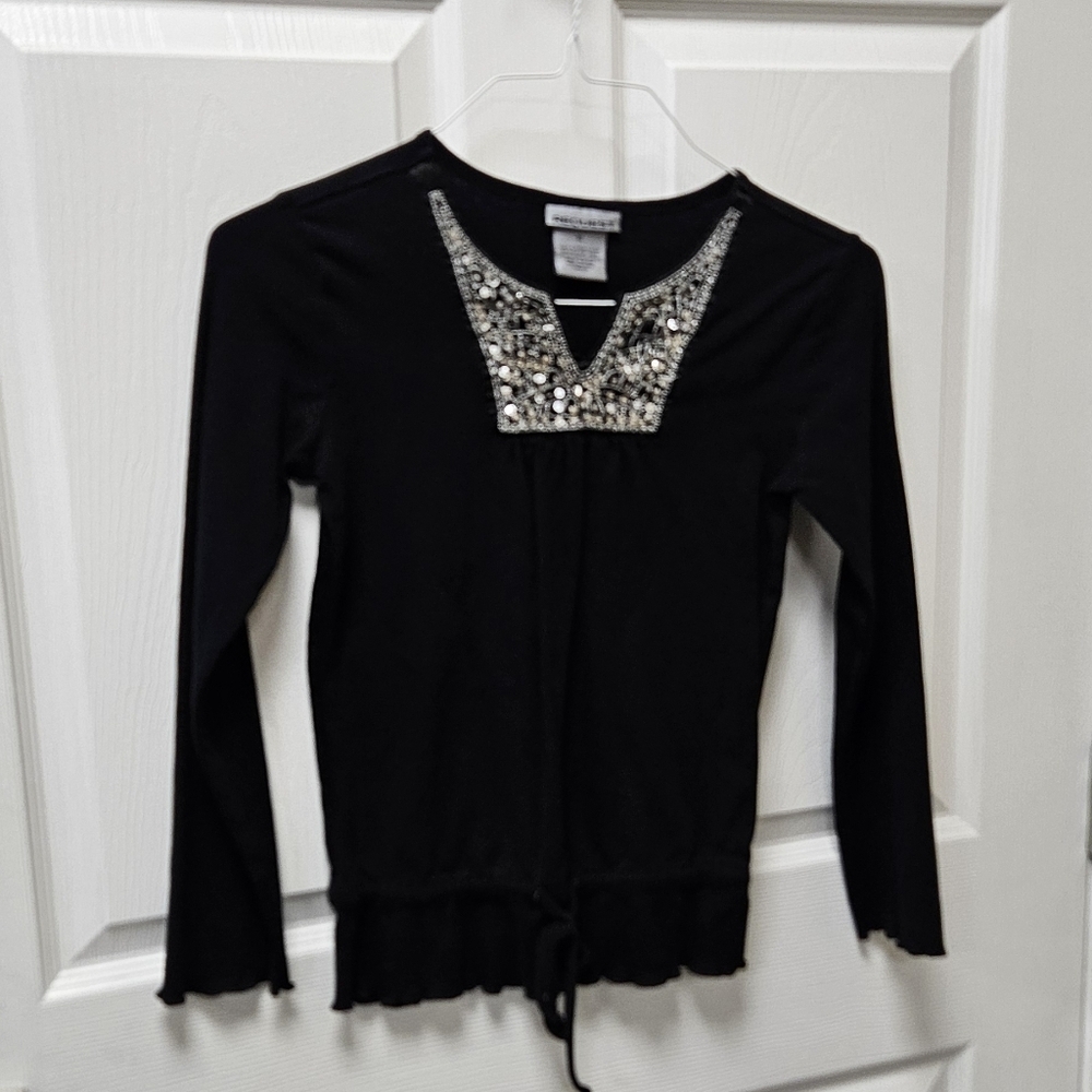 Request Girls Embellished Long Sleeve Tops  , Size 14